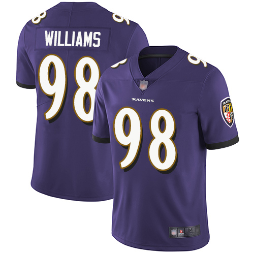 Baltimore Ravens Limited Purple Men Brandon Williams Home Jersey NFL Football 98 Vapor Untouchable